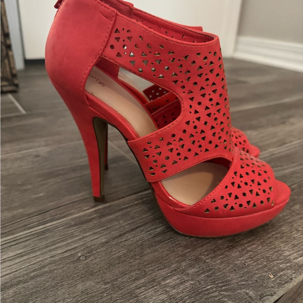 Apt. 9 Red Cutout Heels
